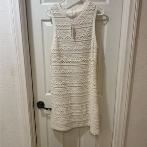 Elegant Cream Sleeveless Dress From Anthropology